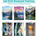 Landscape 6PCS Diamond Painting Kits for Adults Full Round Drill for Adults Beginner DIY Craft Gifts Home Wall Decoration 11.8x15.7 Inches - Image 2