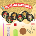 6 PCS Small Diamond Art Coasters Kits, Diamond Painting, Fall Diamond Art Kits for Adults Beginners, Arts and Crafts Item Sets with Holder for Drinks Mushroom - Image 2