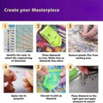 Butterfly Style 6PCS Diamond Painting Kits for Adults Full Round Drill for Adults Beginner DIY Craft Gifts Home Wall Decoration 11.8x15.7 Inches - Gambar 3