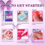 Butterfly Style Diamond Painting Kits for Adults Full Round Drill for Adults Beginner DIY Craft Gifts Home Wall Decoration 11.8x15.7 Inches - Imagen 3