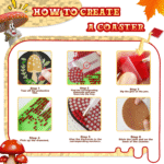 6 PCS Small Diamond Art Coasters Kits, Diamond Painting, Fall Diamond Art Kits for Adults Beginners, Arts and Crafts Item Sets with Holder for Drinks Mushroom - Image 3