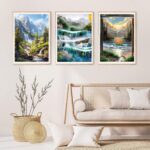 Landscape 6PCS Diamond Painting Kits for Adults Full Round Drill for Adults Beginner DIY Craft Gifts Home Wall Decoration 11.8x15.7 Inches - Image 6
