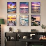 Landscape 6PCS Diamond Painting Kits for Adults Full Round Drill for Adults Beginner DIY Craft Gifts Home Wall Decoration 11.8x15.7 Inches - Gambar 7