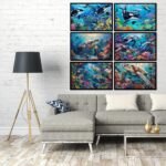 Turtle Style 6PCS Diamond Painting Kits for Adults Full Round Drill for Adults Beginner DIY Craft Gifts Home Wall Decoration 11.8x15.7 Inches - Image 4