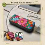 Flower Diamond Art Eyeglasses Case Kits for Adults Small Gem Art Paint by Diamonds Dots DIY for Beginner Women Suitable for Storing and Protecting Glasses - immagine 7