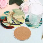 8 Pcs Diamond Art Coasters Kit with Holder Diamond Art Kits for Adults Beginners Small Diamond Painting Coasters Arts and Crafts for Adults Supplies Item Sets (Landscape) - immagine 5
