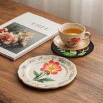 6 PCS Small Diamond Art Coasters Kits, Diamond Painting, Fall Diamond Art Kits for Adults Beginners, Arts and Crafts Item Sets with Holder for Drinks Mushroom - Image 6