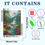 Landscape Style Diamond Painting Kits for Adults Full Round Drill for Adults Beginner DIY Craft Gifts Home Wall Decoration 11.8x15.7 Inches - Gambar 3