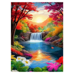 Landscape Style Diamond Painting Kits for Adults Full Round Drill for Adults Beginner DIY Craft Gifts Home Wall Decoration 11.8x15.7 Inches