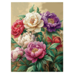 Flower Diamond Painting Kits for Adults Full Round Drill for Adults Beginner DIY Craft Gifts Home Wall Decoration 11.8x15.7 Inches