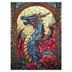 Dragon Diamond Painting Kits for Adults Full Round Drill for Adults Beginner DIY Craft Gifts Home Wall Decoration 11.8x15.7 Inches