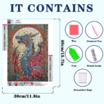 Dragon Diamond Painting Kits for Adults Full Round Drill for Adults Beginner DIY Craft Gifts Home Wall Decoration 11.8x15.7 Inches - Image 3