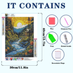 Landscape Style Diamond Painting Kits for Adults Full Round Drill for Adults Beginner DIY Craft Gifts Home Wall Decoration 11.8x15.7 Inches - Image 3