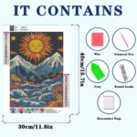 Landscape Style Diamond Painting Kits for Adults Full Round Drill for Adults Beginner DIY Craft Gifts Home Wall Decoration 11.8x15.7 Inches - obrazek 3