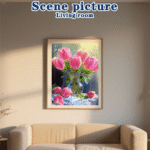 Flower Diamond Painting Kits for Adults Full Round Drill for Adults Beginner DIY Craft Gifts Home Wall Decoration 11.8x15.7 Inches – Image 6