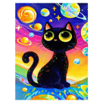 Cat Style Diamond Painting Kits for Adults Full Round Drill for Adults Beginner DIY Craft Gifts Home Wall Decoration 11.8x15.7 Inches