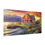 Landscape Large Diamond Painting Kits for Adults Easy DIY 5D Round Full Drill Diamond Dot Art and Craft for Beginners Home Wall Decor 27.5 X 15.7 Inches