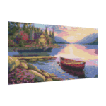 Landscape Large Diamond Painting Kits for Adults Easy DIY 5D Round Full Drill Diamond Dot Art and Craft for Beginners Home Wall Decor 27.5 X 15.7 Inches - immagine 2