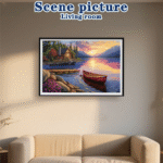 Landscape Large Diamond Painting Kits for Adults Easy DIY 5D Round Full Drill Diamond Dot Art and Craft for Beginners Home Wall Decor 27.5 X 15.7 Inches - immagine 5