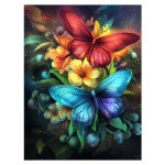 Butterfly Style Diamond Painting Kits for Adults Full Round Drill for Adults Beginner DIY Craft Gifts Home Wall Decoration 11.8x15.7 Inches