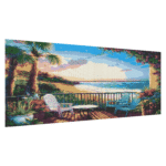 Landscape Large Diamond Painting Kits for Adults Easy DIY 5D Round Full Drill Diamond Dot Art and Craft for Beginners Home Wall Decor 27.5 X 15.7 Inches - Afbeelding 2