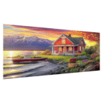 Landscape Large Diamond Painting Kits for Adults Easy DIY 5D Round Full Drill Diamond Dot Art and Craft for Beginners Home Wall Decor 27.5 X 15.7 Inches