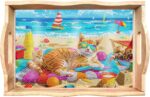 Diamond Art Kits for Adults Wooden Serving Trays with Handles, 5D Diamond Painting Big Gem Arts and Craft Gifts Trays Decor Gift Home Decor 7.8x11.8 Inches Cat A