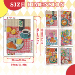 Delicious food Diamond Painting Kits for Adults Full Round Drill for Adults Beginner DIY Craft Gifts Home Wall Decoration 11.8x15.7 Inches - Image 2