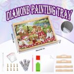 Diamond Art Kits for Adults Wooden Serving Trays with Handles, 5D Diamond Painting Big Gem Arts and Craft Gifts Trays Decor Gift Home Decor 12.2x16.1 Inches Dog A - Image 2