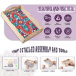 Diamond Art Kits for Adults Wooden Serving Trays with Handles, 5D Diamond Painting Big Gem Arts and Craft Gifts Trays Decor Gift Home Decor 7.8x11.8 Inches Mandala B - Image 3