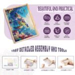 Diamond Art Kits for Adults Wooden Serving Trays with Handles, 5D Diamond Painting Big Gem Arts and Craft Gifts Trays Decor Gift Home Decor 12.2x16.1 Inches Turtle A - Image 3
