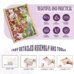 Diamond Art Kits for Adults Wooden Serving Trays with Handles, 5D Diamond Painting Big Gem Arts and Craft Gifts Trays Decor Gift Home Decor 12.2x16.1 Inches Dog A - Image 3