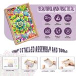 Diamond Art Kits for Adults Wooden Serving Trays with Handles, 5D Diamond Painting Big Gem Arts and Craft Gifts Trays Decor Gift Home Decor 9.8x13.8 Inches Succulence B – Bild 3