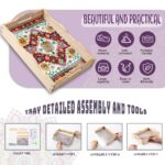 Diamond Art Kits for Adults Wooden Serving Trays with Handles, 5D Diamond Painting Big Gem Arts and Craft Gifts Trays Decor Gift Home Decor 12.2x16.1 Inches Bohemia B – Bild 3