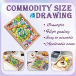 Diamond Art Kits for Adults Wooden Serving Trays with Handles, 5D Diamond Painting Big Gem Arts and Craft Gifts Trays Decor Gift Home Decor 9.8x13.8 Inches Succulence B – Bild 4