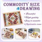 Diamond Art Kits for Adults Wooden Serving Trays with Handles, 5D Diamond Painting Big Gem Arts and Craft Gifts Trays Decor Gift Home Decor 12.2x16.1 Inches Bohemia A - Afbeelding 4