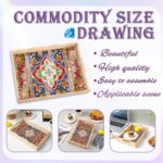 Diamond Art Kits for Adults Wooden Serving Trays with Handles, 5D Diamond Painting Big Gem Arts and Craft Gifts Trays Decor Gift Home Decor 12.2x16.1 Inches Bohemia B - Afbeelding 4