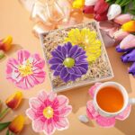 6 PCS Flower Diamond Painting Coaster Set - Small Diamond Painting Coasters Kit for Beginners and Adults - Art Craft Supplies Item – Bild 4