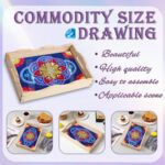 Diamond Art Kits for Adults Wooden Serving Trays with Handles, 5D Diamond Painting Big Gem Arts and Craft Gifts Trays Decor Gift Home Decor 7.8x11.8 Inches Mandala G - Image 4