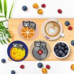 6 PCS Small Diamond Art Coasters Kits, Diamond Painting Coasters, Fall Diamond Art Kits for Adults Beginners, Arts and Crafts Item Sets with Holder for Drinks. Cat - Image 4