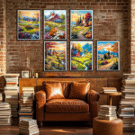 Landscape 6PCS Diamond Painting Kits for Adults Full Round Drill for Adults Beginner DIY Craft Gifts Home Wall Decoration 11.8x15.7 Inches - obrazek 5