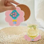 6 PCS Small Diamond Art Coasters Kits, Diamond Painting, Fall Diamond Art Kits for Adults Beginners, Arts and Crafts Item Sets with Holder for Drinks Mandala Flower - Image 5