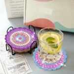 6 PCS Mandala Diamond Painting Coaster Set - Small Diamond Painting Coasters Kit for Beginners and Adults - Art Craft Supplies Item - Image 6