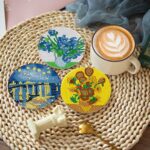 6 PCS Small Diamond Art Coasters Kits, Diamond Painting Coasters, Fall Diamond Art Kits for Adults Beginners, Arts and Crafts Item Sets with Holder for Drinks Landscape - Image 5