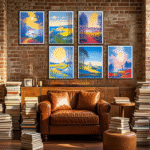 Landscape 6PCS Diamond Painting Kits for Adults Full Round Drill for Adults Beginner DIY Craft Gifts Home Wall Decoration 11.8x15.7 Inches - immagine 5