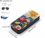 Flower Diamond Art Eyeglasses Case Kits for Adults Small Gem Art Paint by Diamonds Dots DIY for Beginner Women Suitable for Storing and Protecting Glasses - Imagen 3