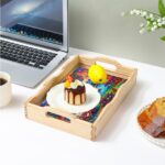 Diamond Art Kits for Adults Wooden Serving Trays with Handles, 5D Diamond Painting Big Gem Arts and Craft Gifts Trays Decor Gift Home Decor 9.8x13.8 Inches Camping Scenery - Afbeelding 6