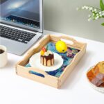 Diamond Art Kits for Adults Wooden Serving Trays with Handles, 5D Diamond Painting Big Gem Arts and Craft Gifts Trays Decor Gift Home Decor 9.8x13.8 Inches Turtle A - Afbeelding 7