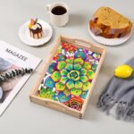 Diamond Art Kits for Adults Wooden Serving Trays with Handles, 5D Diamond Painting Big Gem Arts and Craft Gifts Trays Decor Gift Home Decor 9.8x13.8 Inches Succulence B – Bild 7