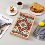 Diamond Art Kits for Adults Wooden Serving Trays with Handles, 5D Diamond Painting Big Gem Arts and Craft Gifts Trays Decor Gift Home Decor 12.2x16.1 Inches Bohemia B – Bild 6
